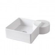 Раковина для ванної кімнати ArtCeram Cartesio 44х44 см без отвору під змішувач кераміка білий CAL003 01;99