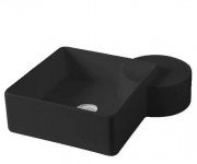 Раковина для ванной ArtCeram Cartesio 44х44 см без отверстия под смеситель керамика черный глянцевый CAL003 03;99