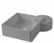 Раковина для ванної ArtCeram Cartesio 44х44 см без отвору під змішувач кераміка сірий CAL003 34;99