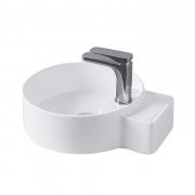 Раковина для ванної кімнати ArtCeram Cartesio 44х36 см з отвором під змішувач кераміка білий CAL004 01;00