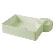 Раковина для ванной ArtCeram Cartesio 58х44 см без отверстий под смеситель керамика светло-зеленый CAL002 35;99