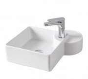 Раковина для ванної кімнати ArtCeram Cartesio 44х44 см з отвором під змішувач кераміка білий матовий CAL003 05;00