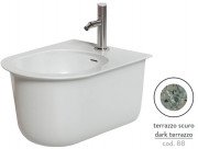 Біде підвісне ArtCeram Chic 38х53,5 см кераміка terrazo scuro CHB001 88;00