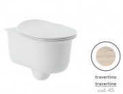 Унитаз подвесной ArtCeram Chic безободковый 38х53 см керамика травертин CHV001 45;00