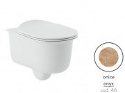 Унитаз подвесной ArtCeram Chic безободковый 38х53 см керамика оникс CHV001 46;00