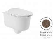 Унітаз підвісний ArtCeram Chic безободковий 38х53 см кераміка bronze amani CHV001 49;00
