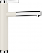 Смеситель для кухни Blanco Linee-S с выдвижной лейкой Silgranit хром/мягкий белый 526957