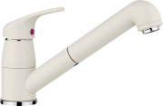 Смеситель для кухни Blanco Daras-S II с выдвижной лейкой Silgranit мягкий белый 526937
