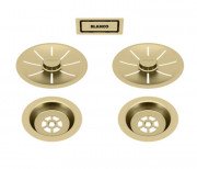 Отводная арматура для двойной чаши Blanco InFino® с переливом сатиновое золото 203477