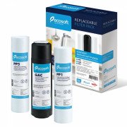 Комплект картриджів Ecosoft 1-2-3 для фільтра зворотного осмосу CPV3ECOSTD