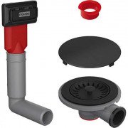 Зливна арматура для кухонної мийки Franke Color Line пластик чорний матовий 112.0658.444