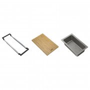 Набір аксесуарів Franke All In 1 телескопічна рейка-тримач + коландер + бамбукова дошка 112.0655.481