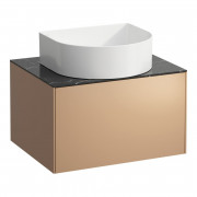 Тумба под раковину Laufen Sonar 60 см с отверстием в центре МДФ/ДСП/керамогранит медь/черный мрамор H4054010341411