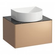 Тумба під раковину Laufen Sonar 60 см з отвором у центрі МДФ/ДСП/керамограніт мідь/чорний мармур H4054010341411