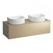 Тумба под 2 раковины Laufen Sonar 120 см с 2 отверстиями МДФ/ДСП золото H4054240340401