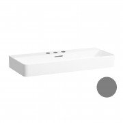 Раковина для ванної Laufen Val 120х42 см із 3 отворами під змішувач кераміка графіт матовий H8102897581081