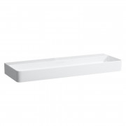 Раковина для ванної Laufen Val 120х42 см без отворів під змішувач білий кераміка з покриттям LCC H8102894001121