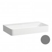 Раковина для ванної Laufen Val 75х42 см без отворів під змішувач кераміка графіт матовий H8102857581121