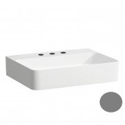 Раковина для ванної Laufen Val 55х42 см із 3 отворами під змішувач кераміка графіт матовий H8102827581581