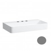 Раковина для ванної Laufen Val 75х42 см із 3 отворами під змішувач кераміка графіт матовий H8102857581581