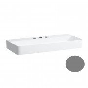 Раковина для ванної Laufen Val 120х42 см із 3 отворами під змішувач кераміка графіт матовий H8102897581581