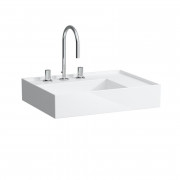 Раковина для ванної Laufen Kartell 60х46 см із прихованим зливом із 3 отворами кераміка білий матовий H8103347571581