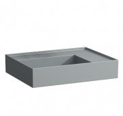 Раковина для ванної Laufen Kartell 60х46 см із прихованим зливом без отвору кераміка графіт матовий H8103347581121