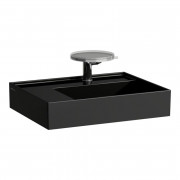 Раковина для ванної Laufen Kartell 60х46 см із прихованим зливом з 1 отвором кераміка чорний глянсовий H8103350201111