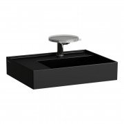 Раковина для ванної Laufen Kartell 60х46 см із прихованим зливом з 1 отвором кераміка чорний матовий H8103357161111
