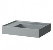 Раковина для ванной Laufen Kartell 60х46 см со скрытым сливом без отверстия керамика графит матовый H8103357581121