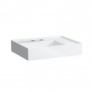  	Раковина для ванної Laufen Kartell 60х46 см із прихованим зливом та з 2 отворами кераміка білий з покриттям LCC H8103344008151