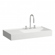 Раковина для ванной Laufen Kartell 90х46 см полка слева c 3 отверстиями керамика белый с покрытием LCC H8103394001581