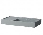 Раковина для ванної Laufen Kartell 90х46 см полиця зліва без отворів під змішувач кераміка графіт матовий H8103397581121