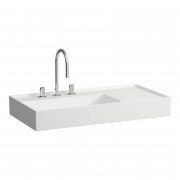 Раковина для ванної Laufen Kartell 90х46 см полиця праворуч з 3 отворами кераміка білий матовий H8103387571581