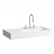 Раковина для ванної Laufen Kartell 90х46 см полиця зліва з 3 отворами кераміка білий H8103390001581