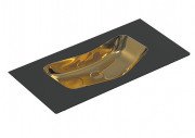 Раковина для ванної Catalano Edition 100x50 см кераміка чорний/золото 1100EDNO