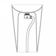 Сифон для зливу в підлогу для раковини для підлоги Catalano Green Lux чорний матовий 5KATGRLXNS