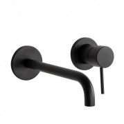 Змішувач для раковини Fiore Xenon настінний одноважільний чорний матовий 44NN7547