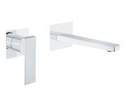 Змішувач для раковини Fiore Kube настінний одноважільний білий матовий 100BB7597