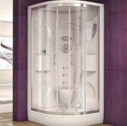 Гідромасажна парова кабіна Kolpa San Melba 100х100 см М1 профіль хром/прозоре скло 593900