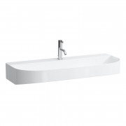 Раковина для ванной Laufen Sonar 100х42 см c 1 отверстием без перелива без открытого слива керамика белый H8103470001561