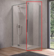 Душова бокова стінка Kolpa San Andromeda/Polaris W 80 SBR 80х200 см профіль срібло/прозоре скло Clean Coat 515710