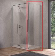 Душевая боковая стенка Kolpa San Andromeda/Polaris W 90 SBR 90х200 см профиль серебро/прозрачное стекло Clean Coat 515720