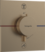 Термостат скрытого монтажа Hansgrohe ShowerSelect Comfort E 2 потребителя шлифованная бронза 15572140