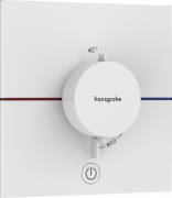 Термостат скрытого монтажа Hansgrohe ShowerSelect Comfort E 1 потребитель и дополнительный выход матовый белый 15575700