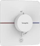 Термостат прихованого монтажу Hansgrohe ShowerSelect Comfort Q 1 споживач та додатковий вихід матовий білий 15589700