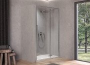 Душові двері Kolpa San Polaris N 140-R SBR 140х200 см правий профіль срібло/прозоре скло Clean Coat 515940