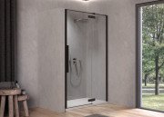 Душевые двери Kolpa San Polaris N 90-R B 90х200 см правая профиль черный/прозрачное стекло Clean Coat 515960