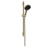 Ручной душ на штанге Hansgrohe Rainfinity EcoSmart 130 мм 3 режима полированное золото 28746990