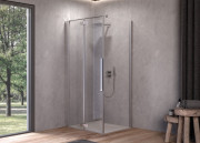 Душові двері Kolpa San Polaris Fold D 90-R SBR 90х200 см правий профіль срібло/прозоре скло Clean Coat 516180